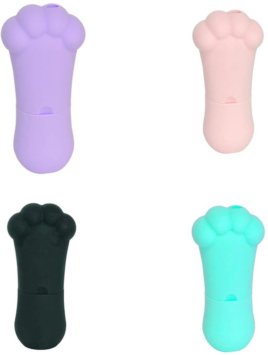 Schattige ijsblokjesvormen in de vorm van kattenpootjes, ijsrollers in de vorm van kattenpootjes voor gezichts- en oogverzorging, die droogheid verminderen. Een perfect cadeau voor haar – een 4-delige set.