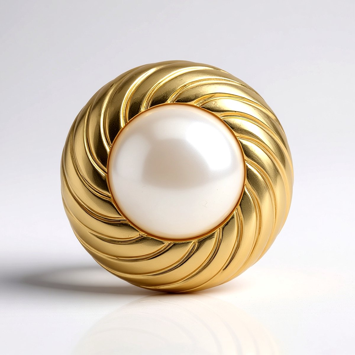 Cavill - Zilveren ring - 925 Sterling Zilver Geelgoudverguld - Witte Zoetwater Kweekparel 12mm Ronde Parel - Elegante Parelring Handgemaakt