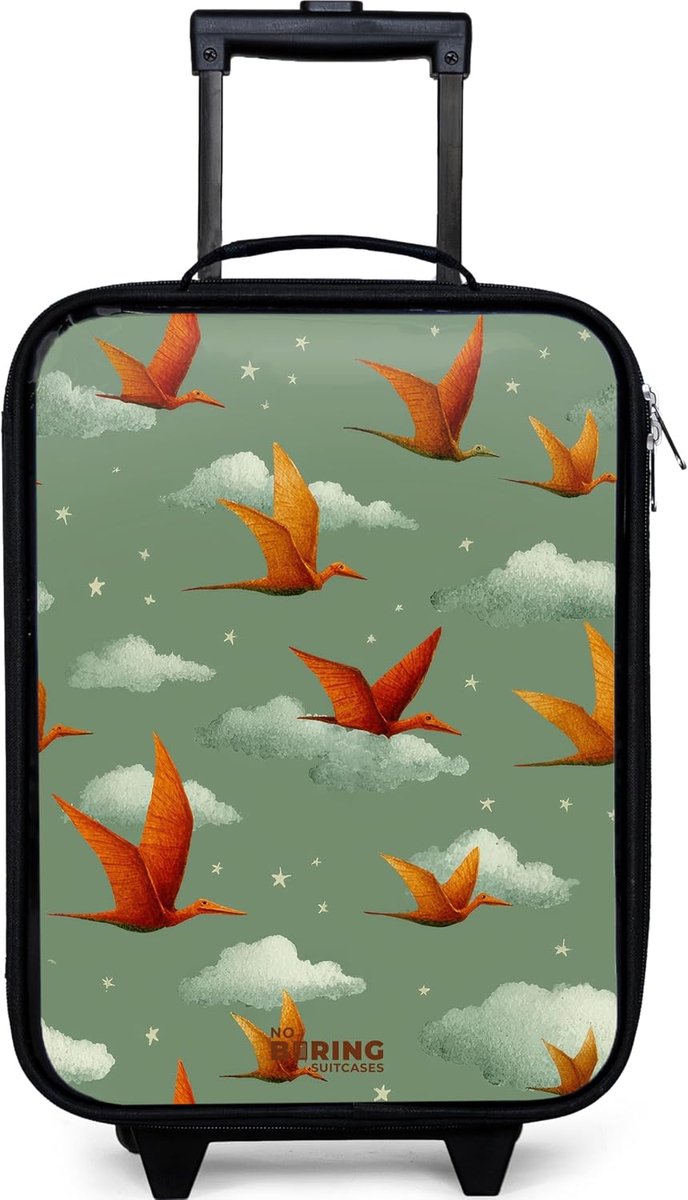 Kinderkoffer Compact 48x31x19 cm - Dino - Op wielen - Lichtgewicht en speels - ShopVlot