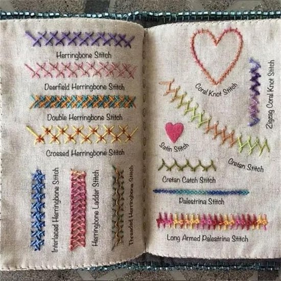Naaiboek Borduursteken - Steekboek Handleiding - Huisdecoratie Verfraaien - Losbladig Ontwerp - N.v.t. - N.v.t. — afbeelding 5