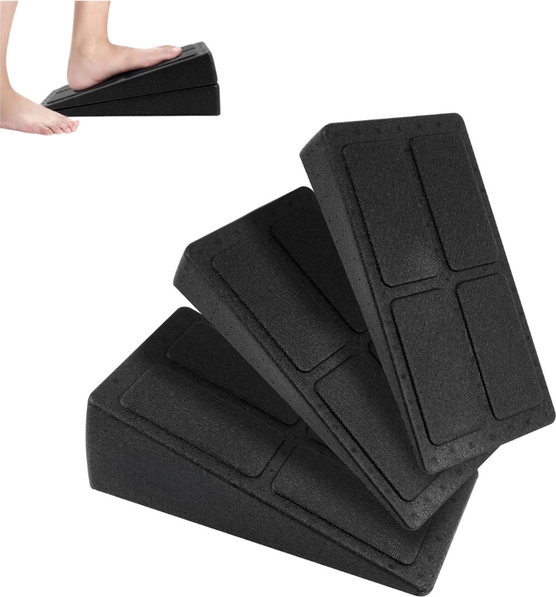ZRNS® Squad Wedge - Slant Board - Stretch Block - Balans Krachttraining en Fitness - 3-delig