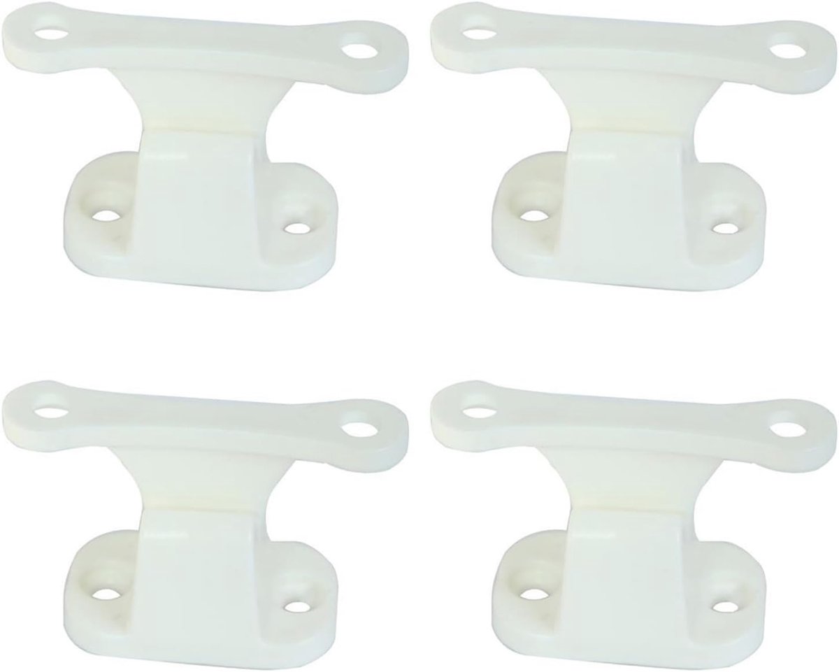 SnelShoppen - 4 Sets Roestvrijstalen Deurstoppers met Schroeven, Sterke Kunststof Deurbuckels, Speciale Deursloten voor Motorhomes en Trailers, Access