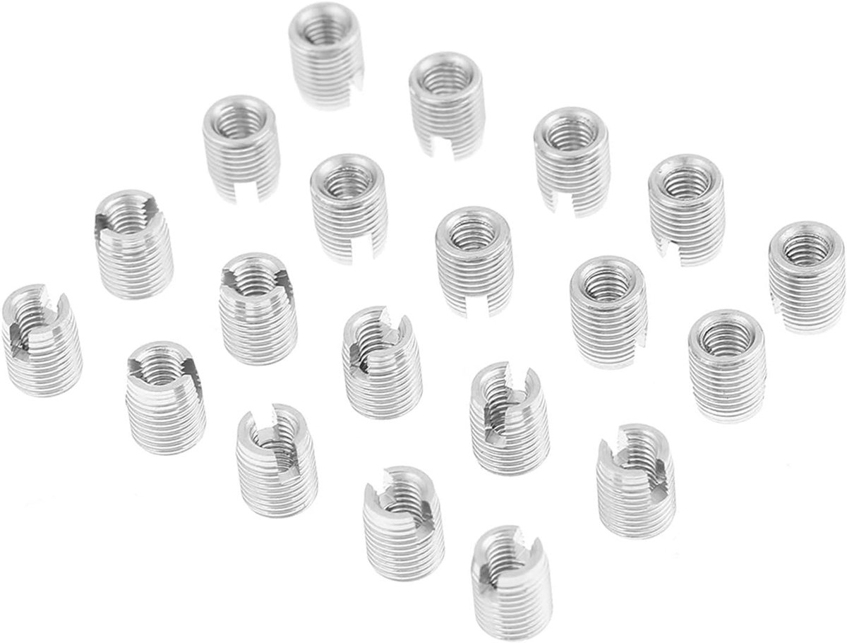 SnelShoppen - Zelftappende Draad Reparatie Inserts M3 x 6 mm, RVS SUS303, 20 Stuks voor Verbeterde Verbindingen in Aluminium