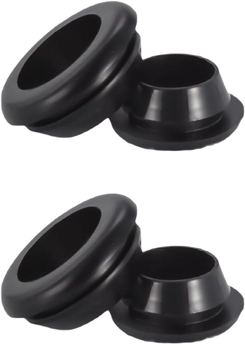 SnelShoppen - 4 Stuks Kabeldoorvoer Rubber, Waterdichte Rubber Uitgangen, Kabeldoorvoer, Zwart, Industrieel Kabelbescherming, Flexibel en Duurzaam