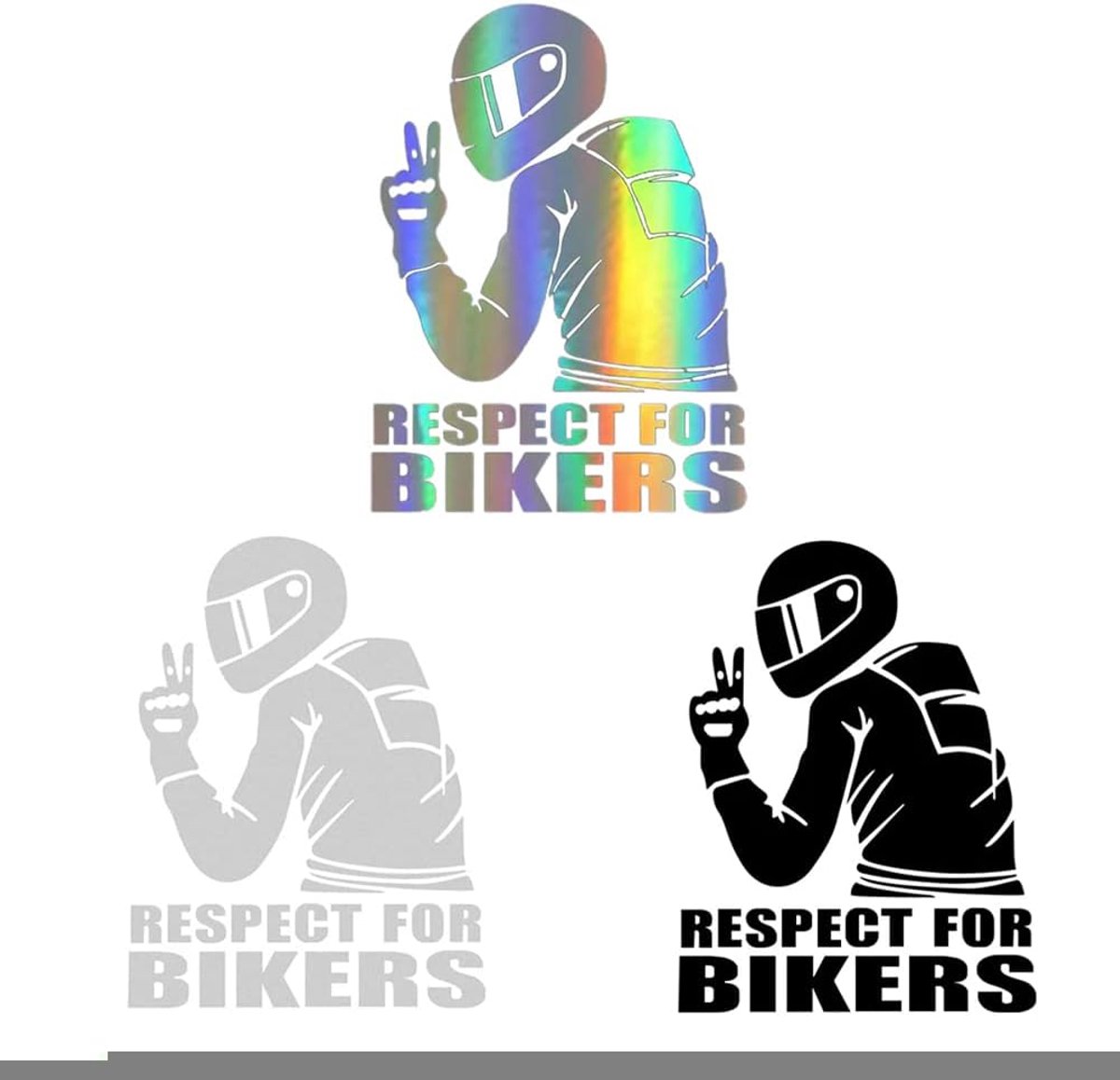 SnelShoppen - Hoogzichtbare Motorfiets Sticker Reflecterend Waterdicht voor Auto en Motor - Premium Kwaliteit, 7 Kleuren, Duurzaam voor Deuren en Carr