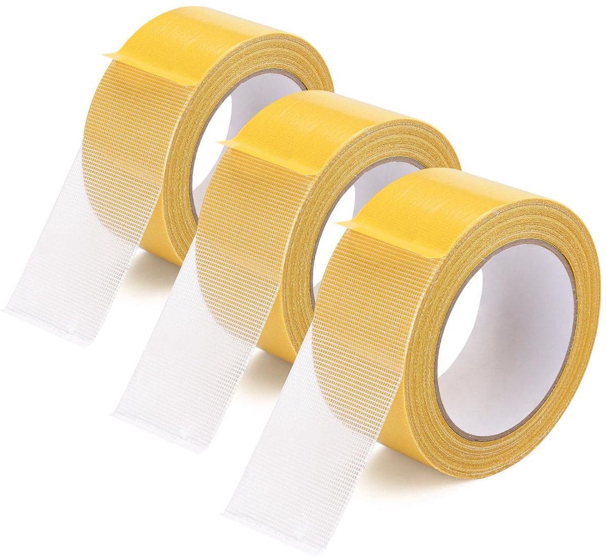 SnelShoppen - 3 Stuks Hoge Hechtings Mesh Dubbelzijdige Duct Tape, Super Plakkerige Dubbelzijdige Tape, Zware Kwaliteit voor Muren, 5.5x16.5m, Restvri