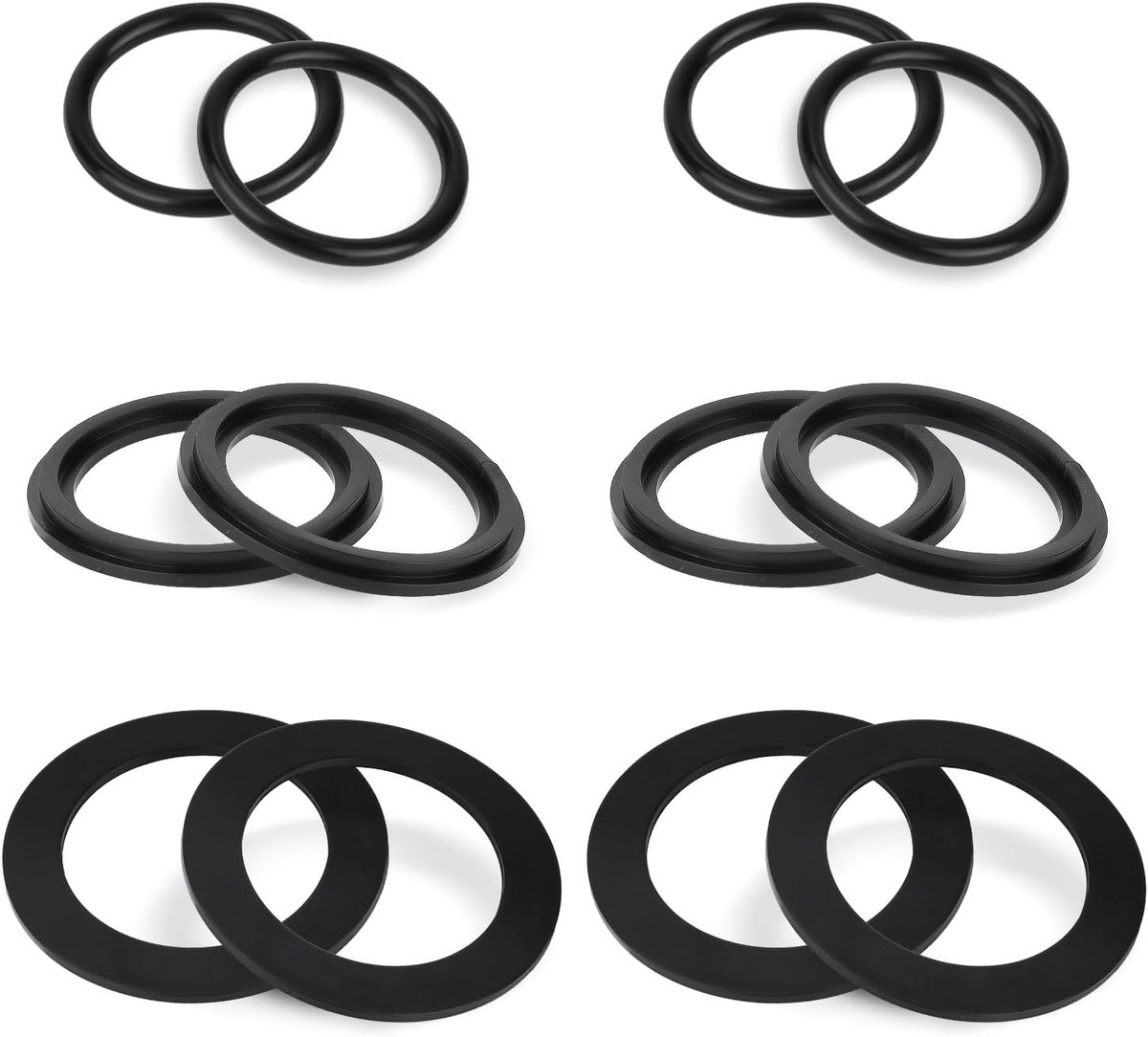 SnelShoppen - 12 Delige Rubber O-Ringen en Ring Kit voor Zwembadslangen - Vervangingsonderdelen voor Intex Plunjerklep - 25076RP