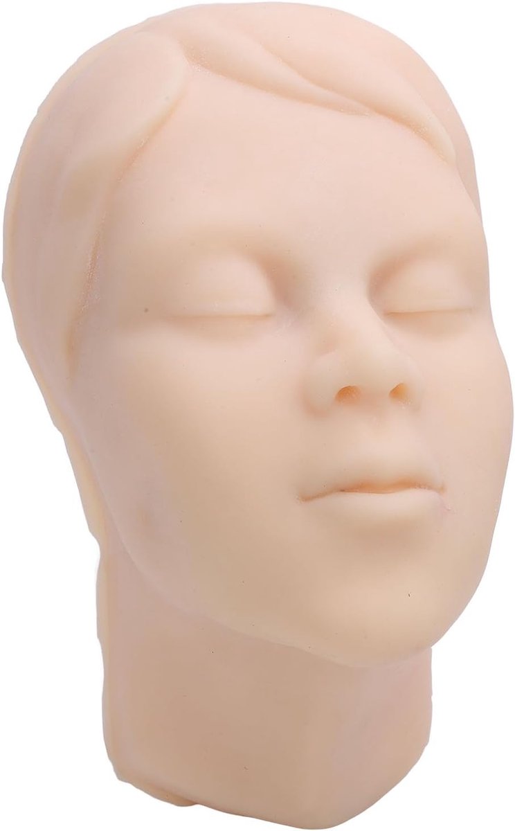 SnelShoppen - Mannequin Gezichtsmodel Siliconen Hoofd Voor Injectietraining Micro Plastiek Educatie 1:1 Model Geschikt Voor Massagemake-up Toepassing