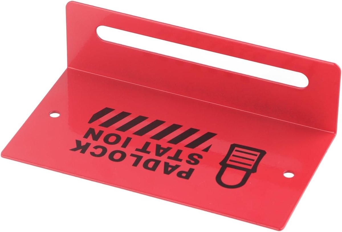 SnelShoppen - Brrnoo Loto Locks Lockout Tagout Station voor 5-8 Sloten, Robuuste Wandmontage, Veiligheidsbeheer van Hangsloten in Rood, Organiseer Uw