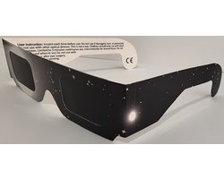 Eclipsbril - Solar Eclipse Glasses - 5 stuks - Kartonnen diffractie spacebrillen - Zonsverduistering - Festival bril - Dames - Heren - Veilig Solar UV & IR Filter Brilopzetstuk - Voor Eclips