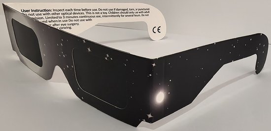 Eclipsbril - Solar Eclipse Glasses - 5 stuks - Kartonnen diffractie spacebrillen - Zonsverduistering - Festival bril - Dames - Heren - Veilig Solar UV & IR Filter Brilopzetstuk - Voor Eclips · bol.com prijsdaling melding