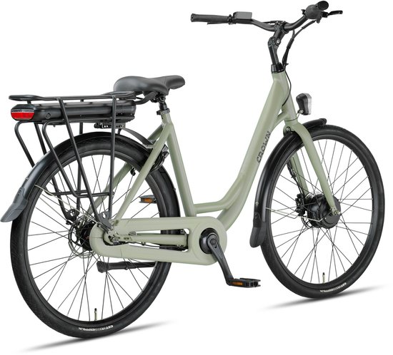 Crown Sydney - Elektrische Damesfiets - Elektrische Stadsfiets - 7 versnellingen - 28 inch - 52 cm - French Grey van Crown — afbeelding 3
