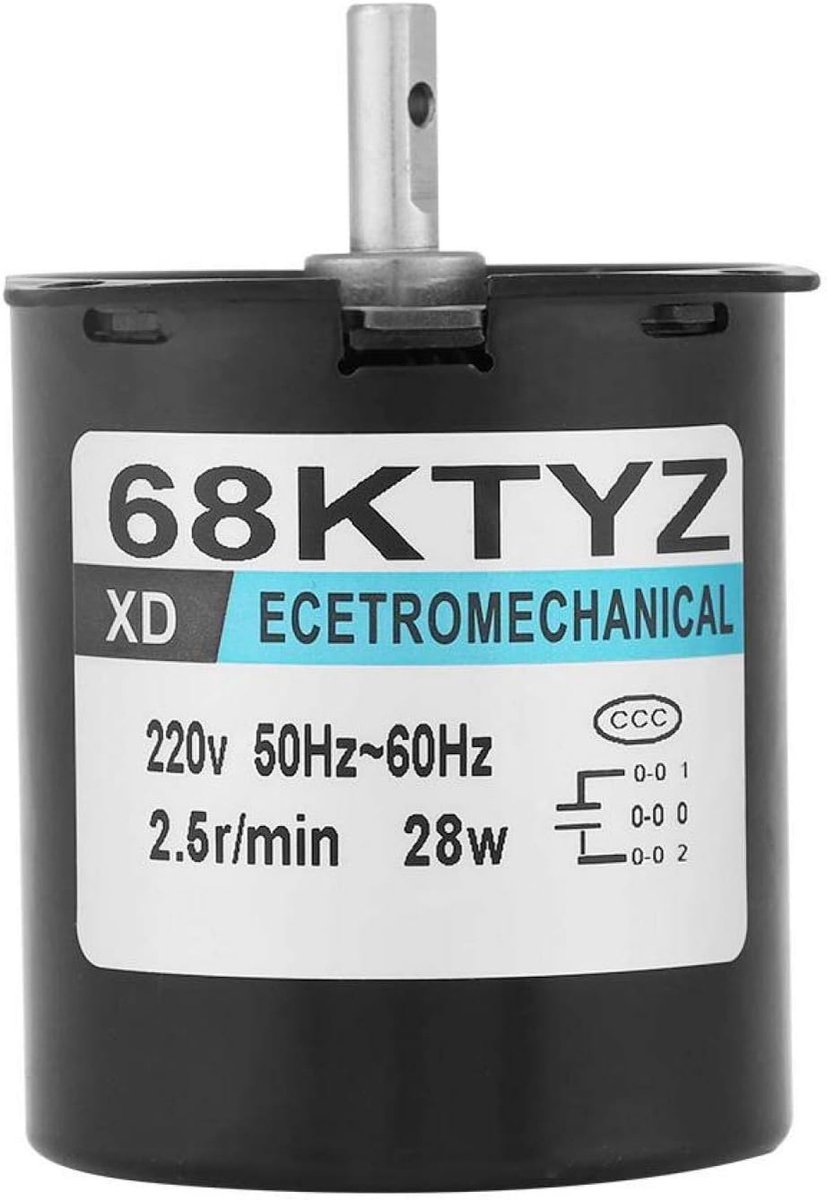 SnelShoppen - 68KTYZ AC220V 28W Permanent Magnet Synchronous Gear Motor 110r/min CW/CCW - Ideaal voor Automatisering, Verlichting en Regelaars