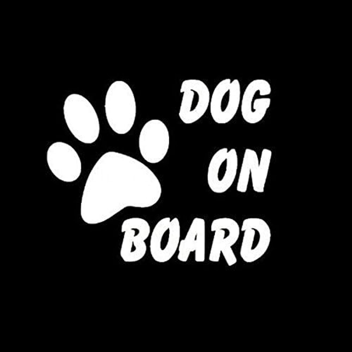 SnelShoppen - Auto Stickers Hond Aan Boord, Zwarte Auto Decals Voor Auto's, Vrachtwagens, Motoren, 14x12 cm, Makkelijk Aan Te Brengen, Perfect Voor Di