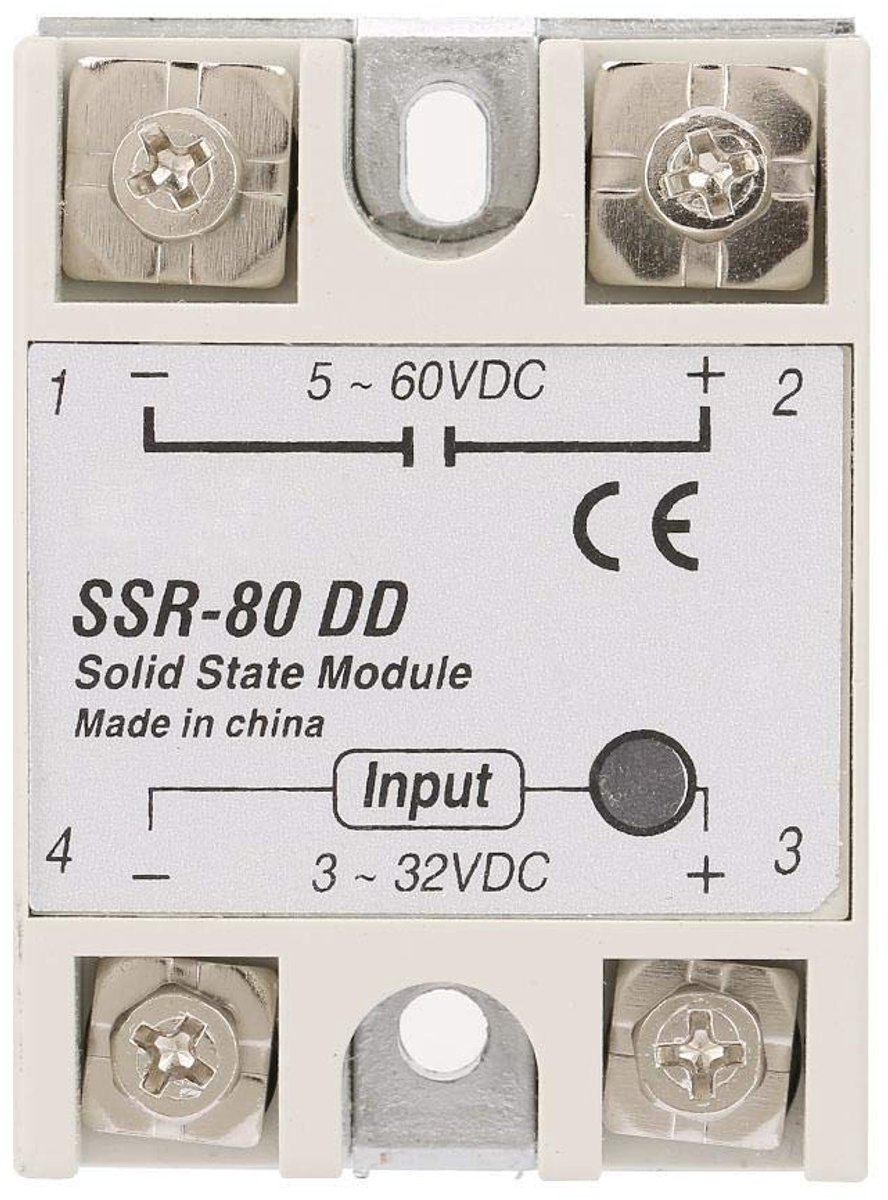 Solid state relais 80A - 5mA-25mA DC - 3V-32V naar 5V-60V - Geschikt voor industriële automatisering - SnelShoppen