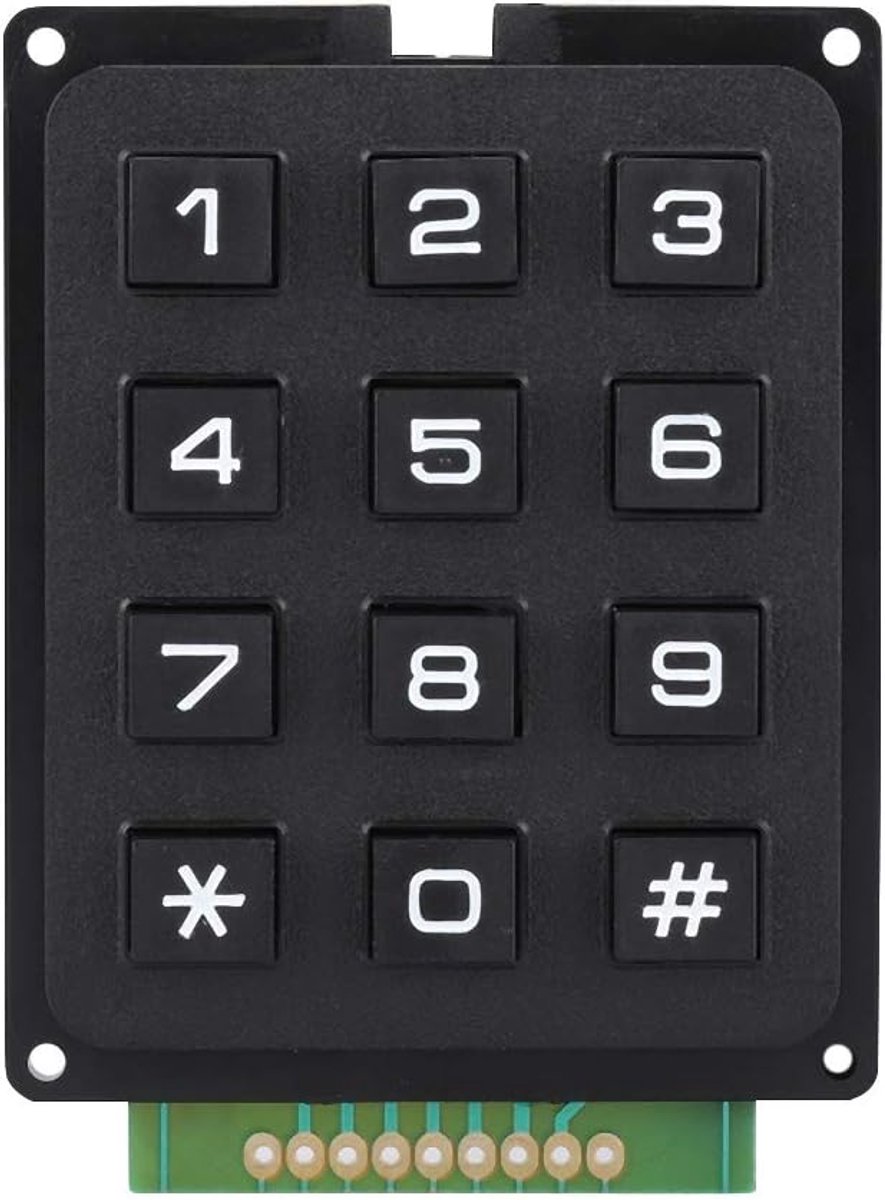 SnelShoppen - 3x4 Drukknoppen Toetsenbord Module 12 Toetsen voor Microcontroller - Ruimtebesparend, Eenvoudig te Verbinden, Ideaal voor Elektronische