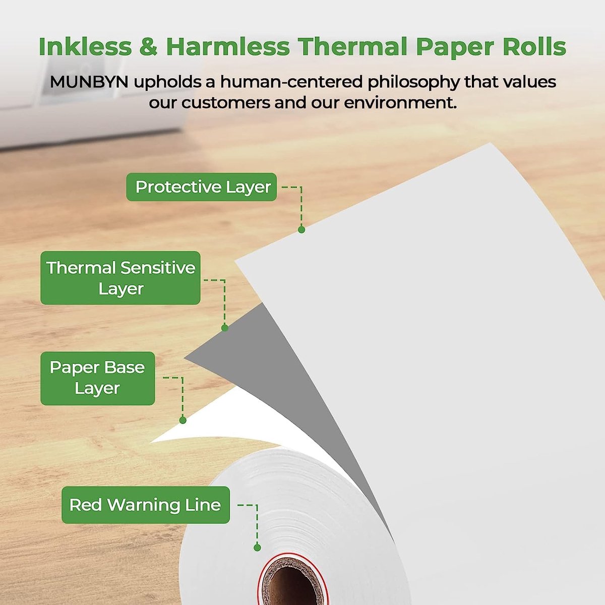 SnelShoppen - Thermisch Papier 80mm voor Kassa Printer 80x50mm Thermische Rollen 10 Stuks Hoge Kwaliteit voor Star Micronics Epson MUNBYN en Meer thumbnail 3