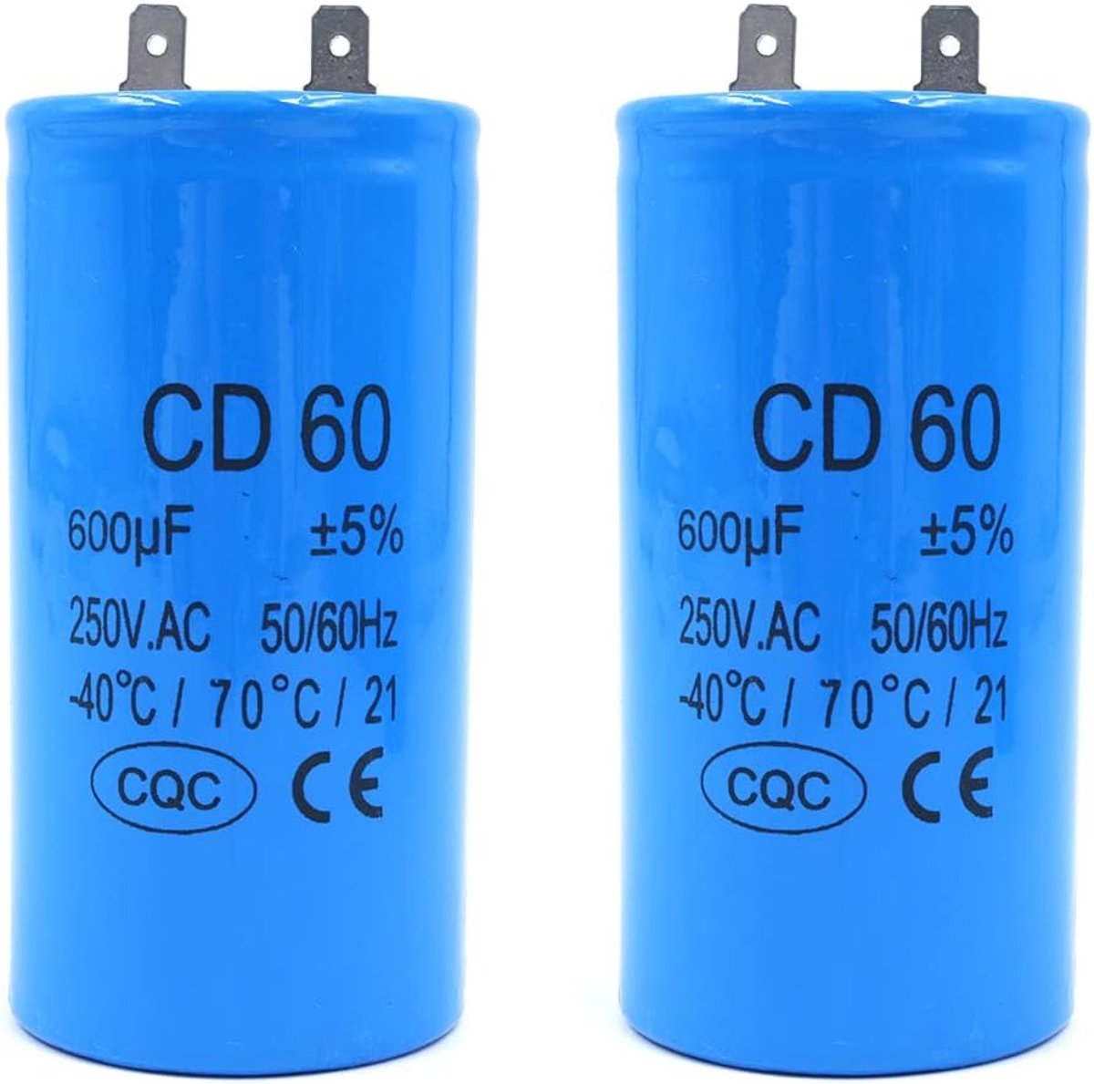 SnelShoppen - CD60 Motor Startcondensator 50x100mm Rondlopende Condensator 600UF voor Elektrische Motoren en Wasmachines - Duurzaam en Lichtgewicht