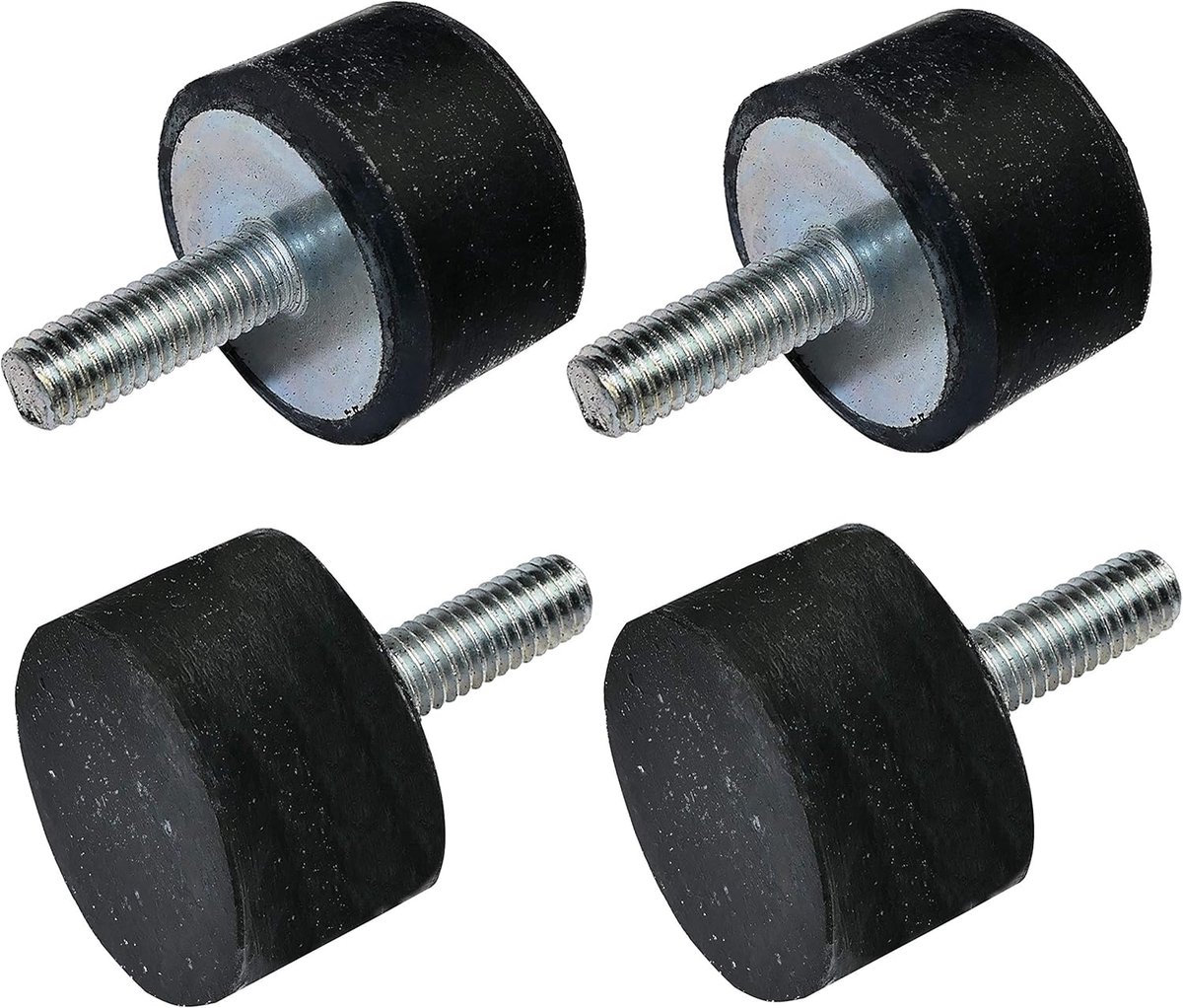 Rubber voeten set van 4 - M6 schroefdraad - dempend voor trillingen - ideaal voor stabilisatie - ShopVlot