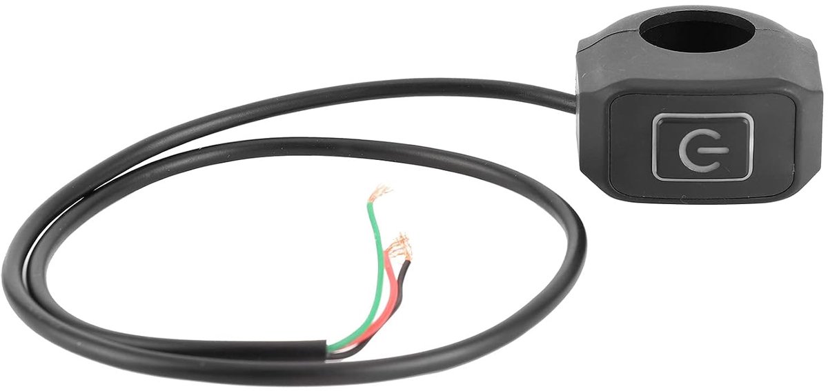 SnelShoppen - Motor Handlebar Switch 22mm 7/8 Inch Waterproof Stuurknop met Witte LED Indicator voor Motorfiets, Hoogwaardige ABS, Duurzaam, Betrouwba