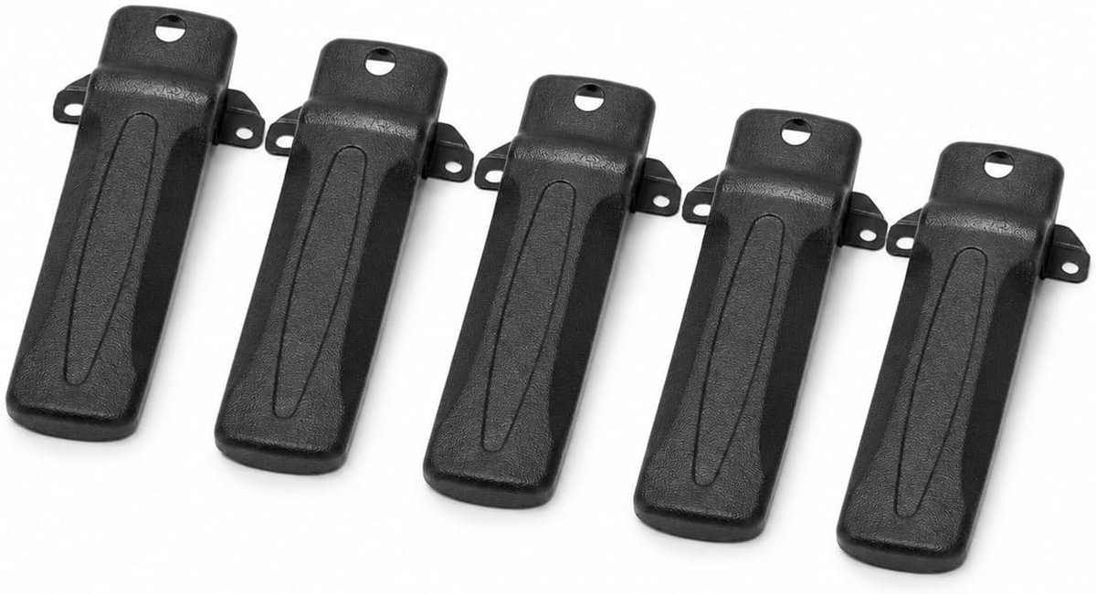 SnelShoppen - 5Pcs Radio Belt Clip - Duurzame Plastic Radio Clip voor Kenwood TK3207 TK2207 TK3207G TK2207G - Eenvoudige Installatie - Geschikt voor W