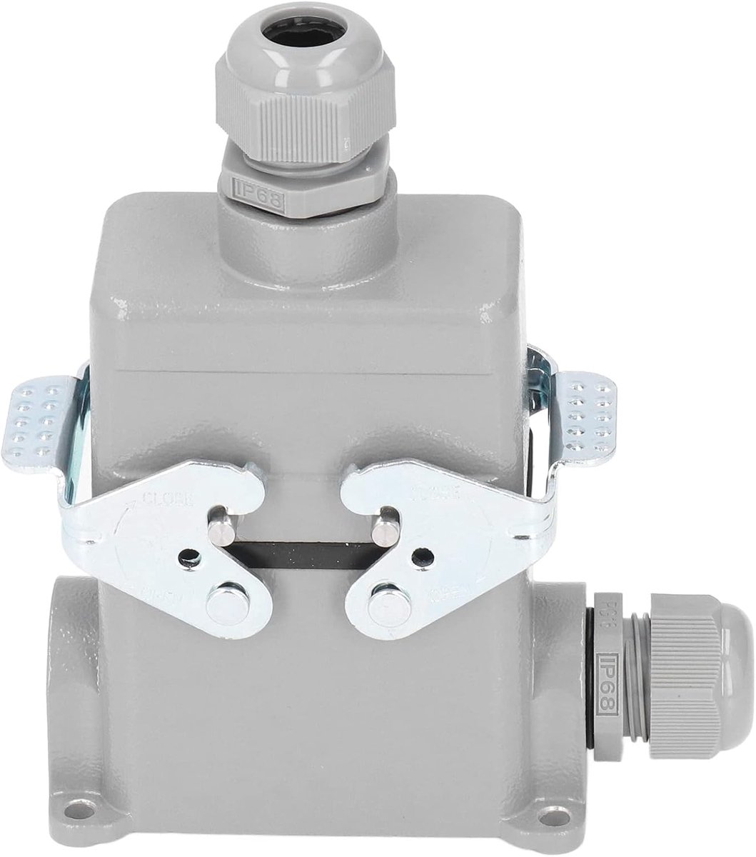 SnelShoppen - Rechte Verbinder voor Zware Gebruik IP65 16A 500V Waterdichte Connector Vlamvertragend Schroefverbinding HDC-HE-010-4-PG16