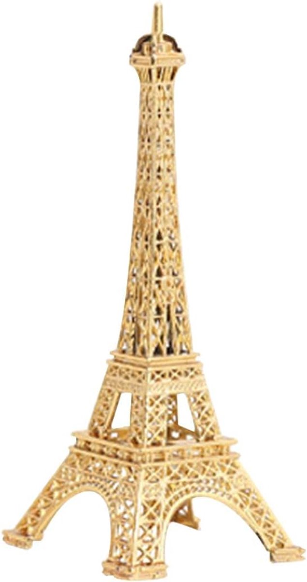 SnelShoppen - Eiffel Toren Standbeeld Metaal Collectible Beeldje Franse Eiffel Toren Feestdecoratie Taarttopper voor Verjaardagen en Evenementen