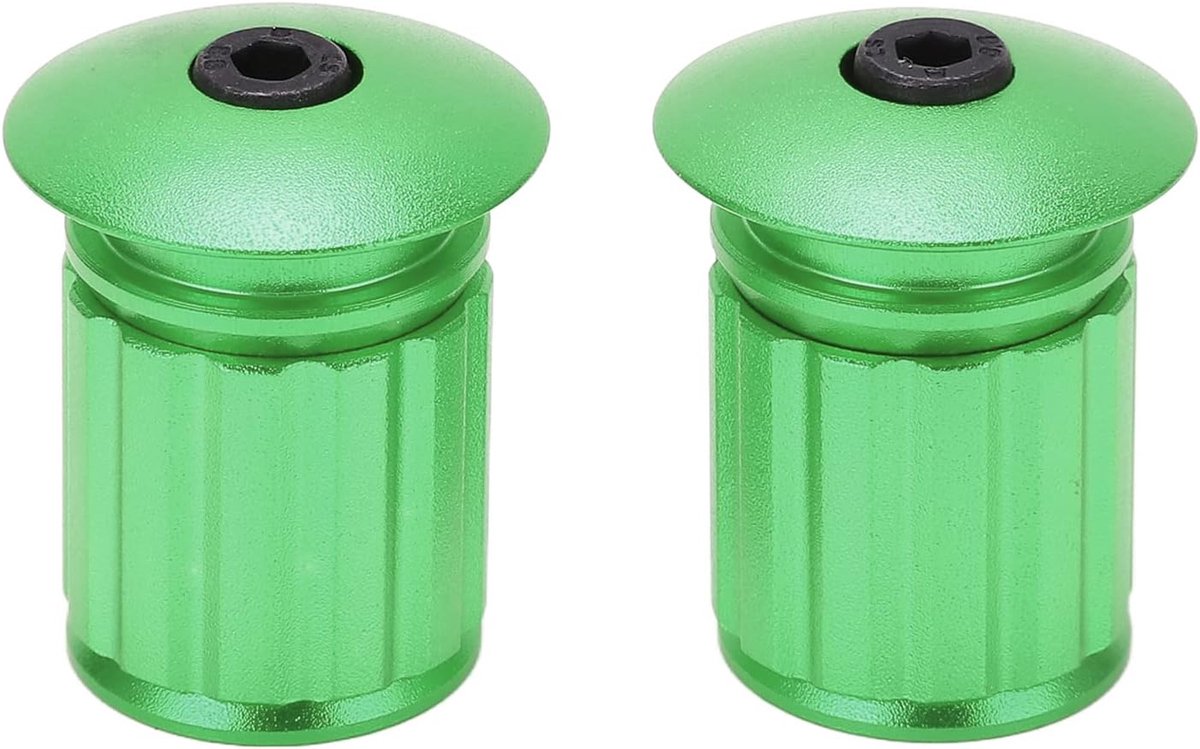SnelShoppen - Fiets Handvat Eindpluggen 1 Paar, Verstelbare Aluminium Handvat Eind Hoedjes voor 18-20mm Racefiets BMX MTB Fiets Handvat (Groen)