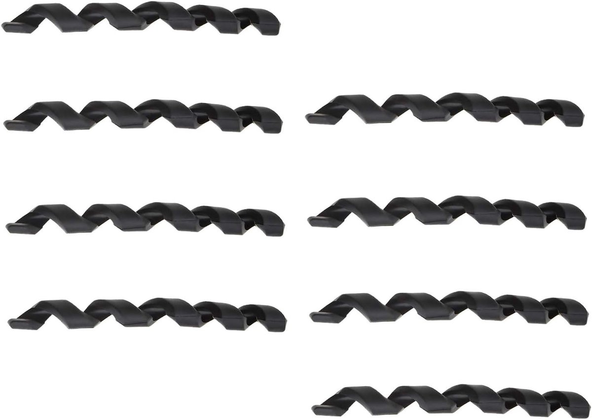SnelShoppen - 8Pcs 60mm Fietskabel Beschermers Spiral TPR Rubber Anti-wrijving Frame Beschermhoezen Zwart voor Fietsen