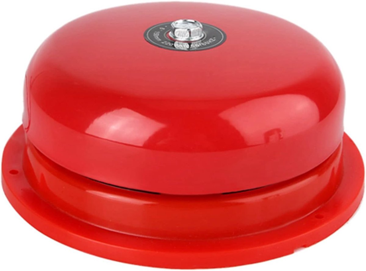 SnelShoppen - 100dB Hoge Decibel Brandalarm Bel 6 Inch Intern Stootvrij Elektrische Bel voor Brandalarm Nood Evacuatie (AC 220V) Alarm