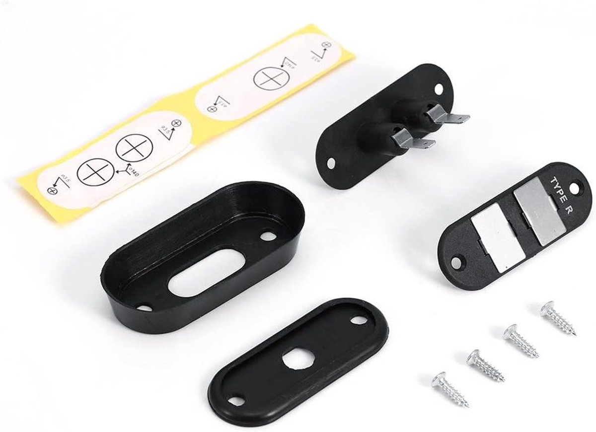 SnelShoppen - Deurschakelaar Set voor Auto, 52g Schuifdeur Contactschakelaar voor Auto, Vrachtwagen, Bus Alarm Centraal Slot Systeem, Zwart, Hoogwaard