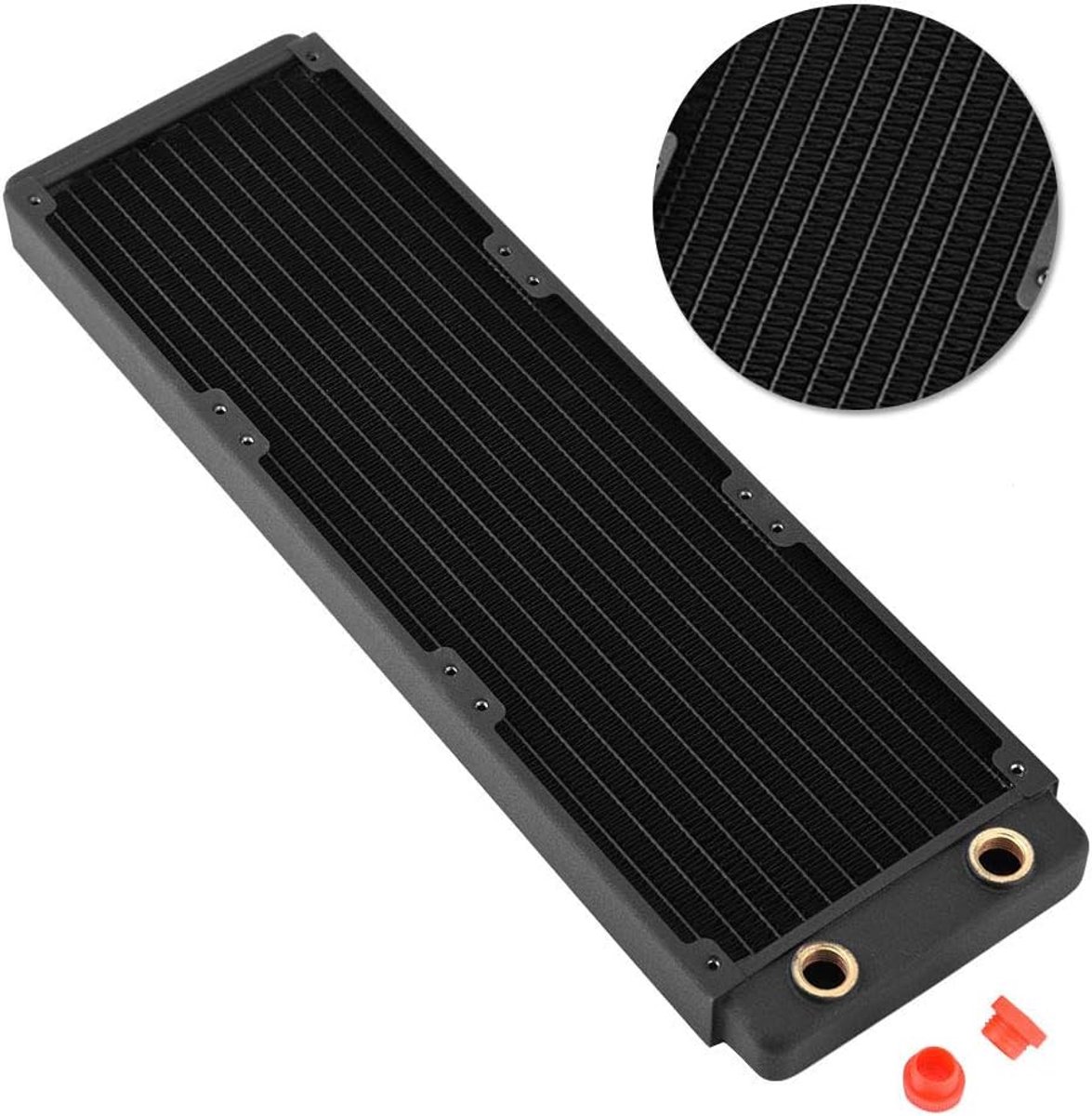 Dailygoods- Radiator 360 mm - G1/4-draads Koper - Waterkoeling - Hoogwaardig - Duurzaam - Laag Geluidsniveau - Waterkoeler