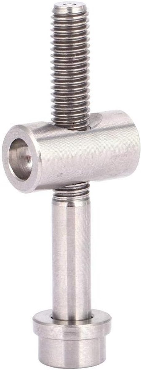 SnelShoppen - M5x40mm Ronde Hoofd Fiets Zadelpen Bevestigingsbout met Ring voor Stuur, Sterke en Duurzame Aluminium Schroef, CNC Precisie, Corrosiebes