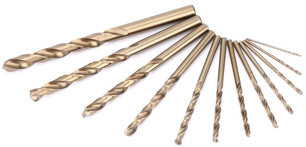 SnelShoppen - 74-delige HSS M35 Cobalt Spiral Boorset - Hoge Hardheid Boorbits voor RVS, Auto- en Veerstaal, Professionele Gereedschappen voor Thuis e