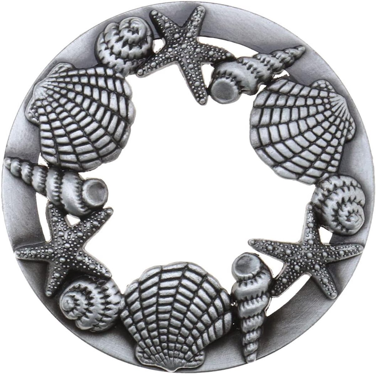 SnelShoppen - Candle Toppers Lids voor Geurkaarsen Antieke Schelp Zeester Patroon Candle Accessoires Zilver voor Een Sfeervolle Aanraking in Huis
