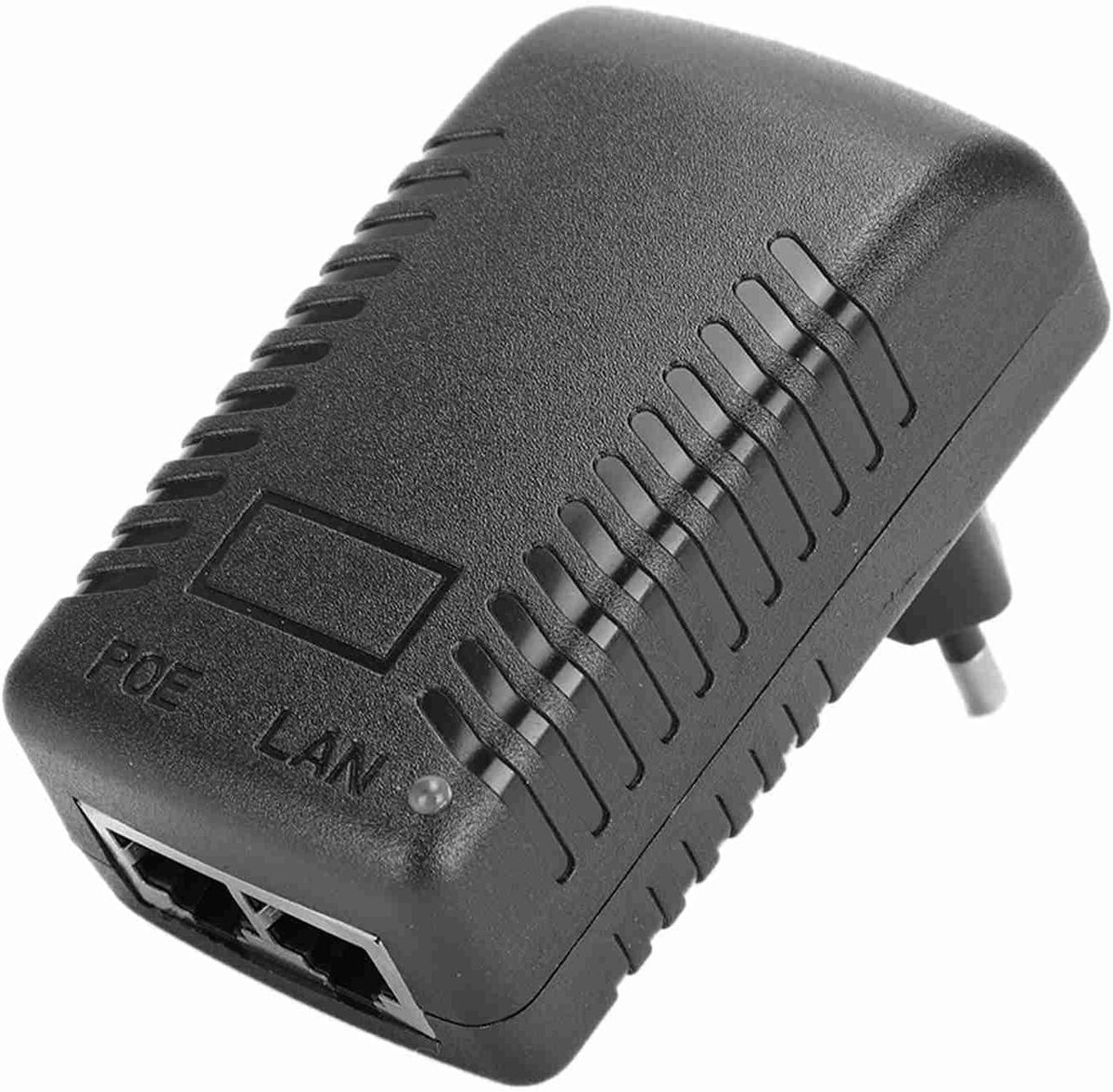 SnelShoppen - Dioche Poe Injector Adapter voor POE Injector DC 24V 1A - Hoogwaardige Materiaal - Veilig en Compact - Korte Circuit Bescherming