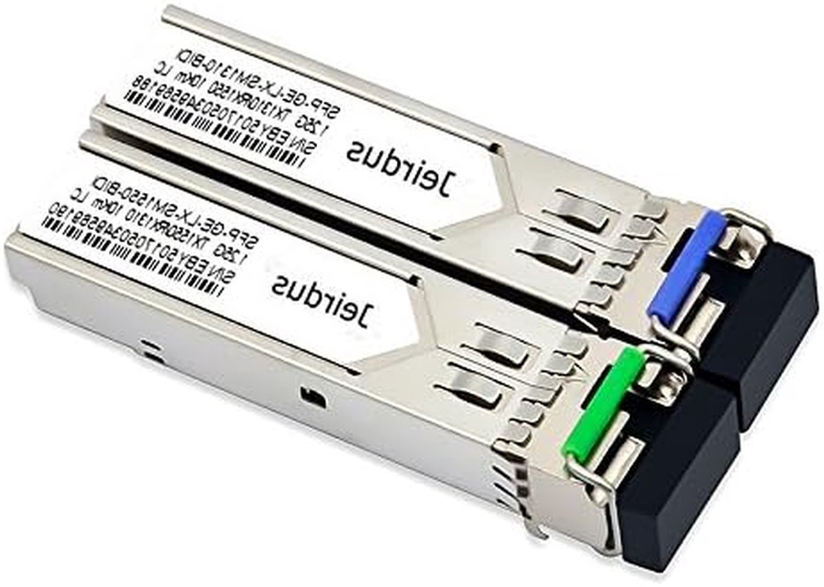 SFP Module - Glasvezel Transceiver - Netwerk Uitbreiding - Bidirectioneel WDM - 20 km - Zilver