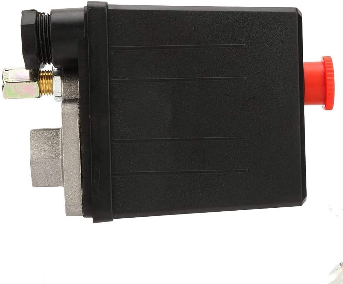 SnelShoppen - G1/4 Inch Drukschakelaar 220V, 20A, Drukventiel Schakelaar voor Enkelvoudige Luchtcompressor, 0.4~0.7MPa