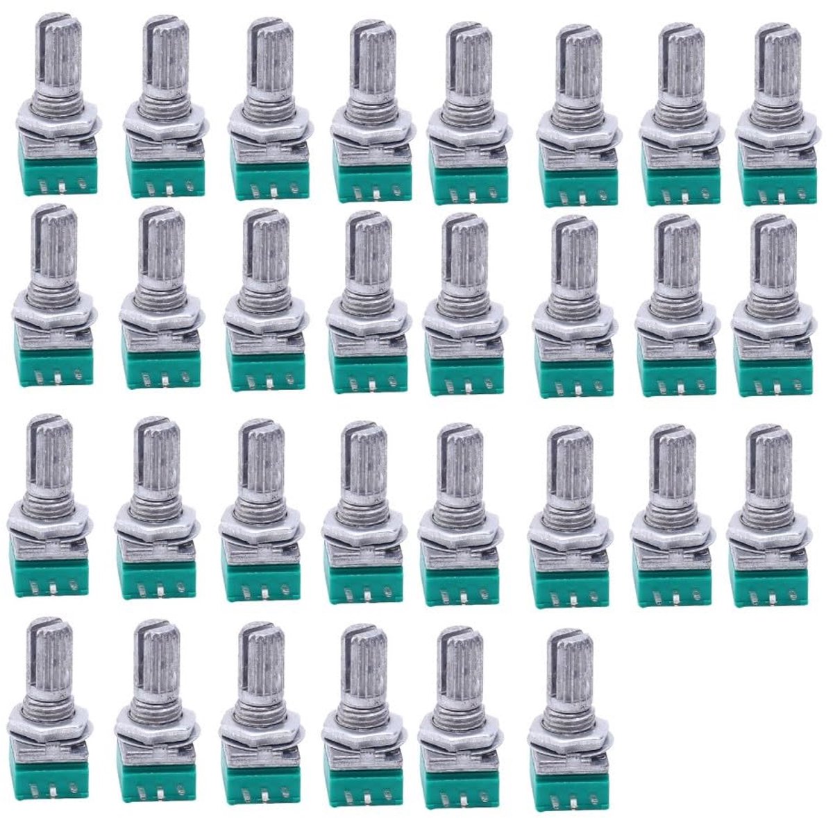SnelShoppen - 30 Stuks RK097N B10K/B50K Audio Versterker Potentiometer met Sealed Grip 15mm, Corrosiebestendig en Hoogwaardige Precisie