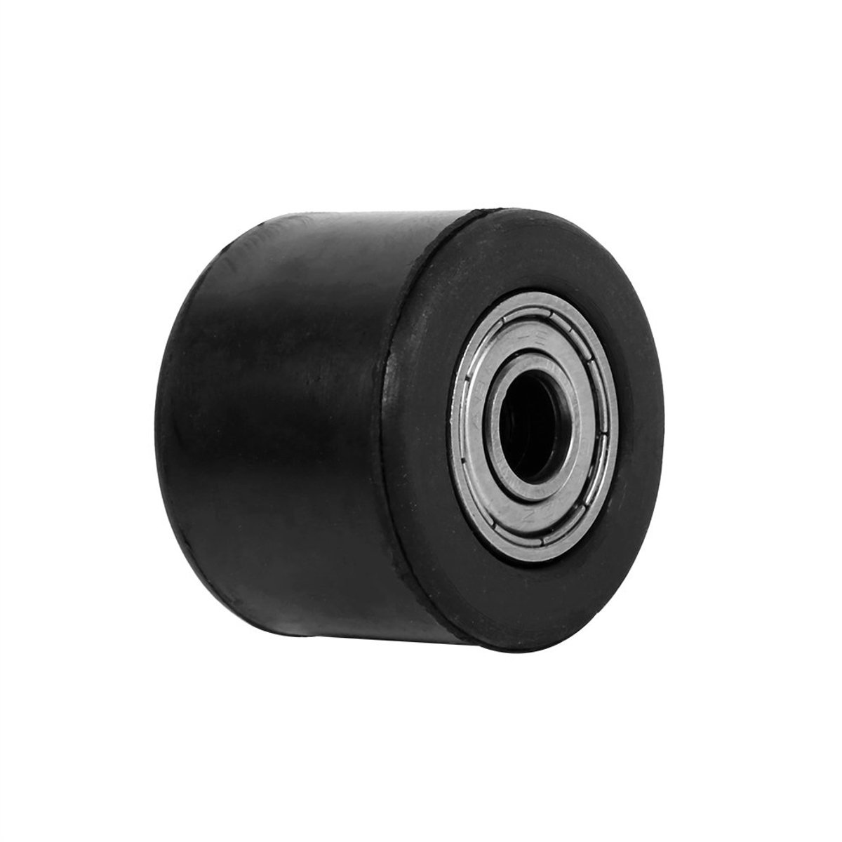SnelShoppen - Chain Tensioner 8 mm + Chain Roller - Zwarte Kettingspanner en Rolgeleider voor Fiets en Motor - Duurzaam Rubber en IJzer - 36x25 mm