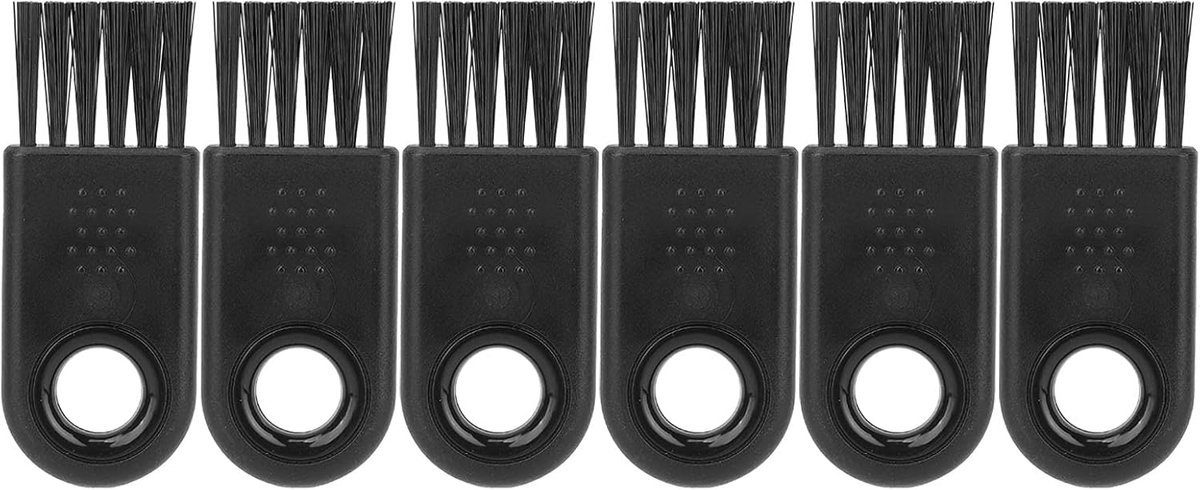 SnelShoppen - 6 Stuks Schoonmaakborstels voor Elektrisch Scheerapparaat, Multifunctionele Trimmer Borstels, Antislip Borsten voor Grondige Reiniging v