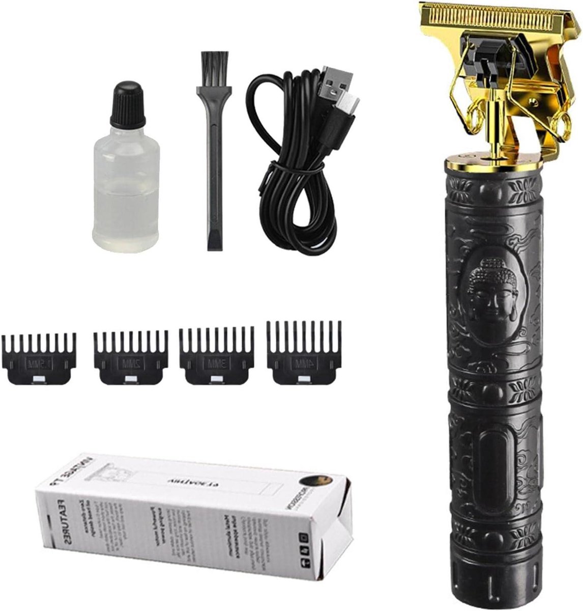 Herentrimmer - Groomer Baardtrimmer - Thuis Knippen - Precisie T-blad - 150 x 41 mm - Zwart