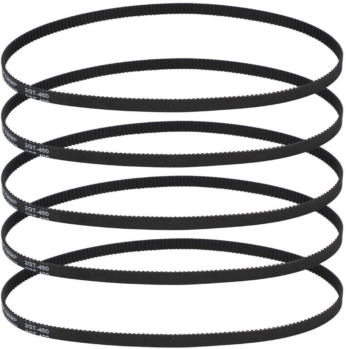 SnelShoppen - ASHATA Timing Belt voor 3D Printers, Rubber Timing Belt Ring met Gesloten Lus, 400 mm, Breedte 6 mm, 2GT Systeem, Geschikt voor Lineaire