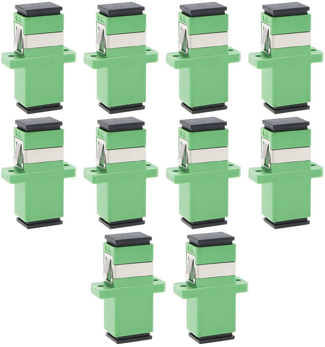 SnelShoppen - 10 stuks SC Female naar SC Female APC Coupler, Glasvezeladapter, Netwerk Internet Connector, Geschikt voor Netwerkswitch, Router, Glasve