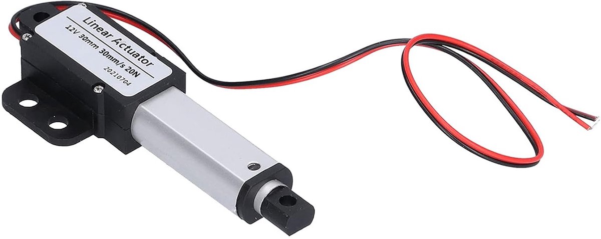 SnelShoppen - Mini Liniaire Actuator 30mm DC 12V Elektrische Bewegingsacteur met Beveiliging tegen Kortsluiting, Aluminiummateriaal, 20N Kracht voor D
