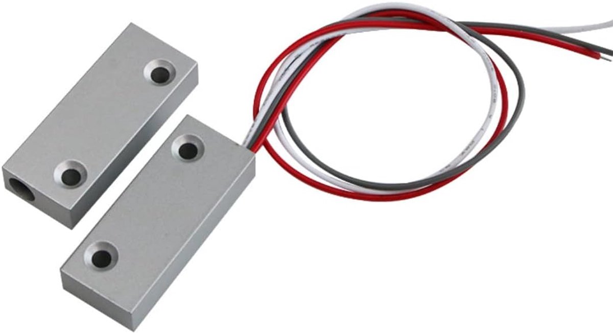 SnelShoppen - Draadloze Beveiligingsraam Contactsensor Alarm Magnetische Deur- en Raamschakelaar voor Thuis, Kantoor, Garage - Duurzaam Metaal - Set v