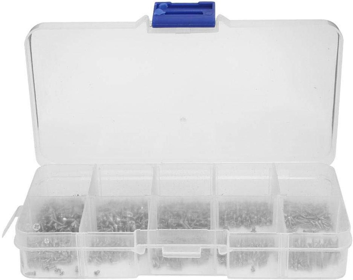 Roestvrijstalen Schroeven - Mini Schroefjes Set - Elektronica Reparatie - Corrosiebestendig Materiaal - 1000 stuks - Zilverkleurig