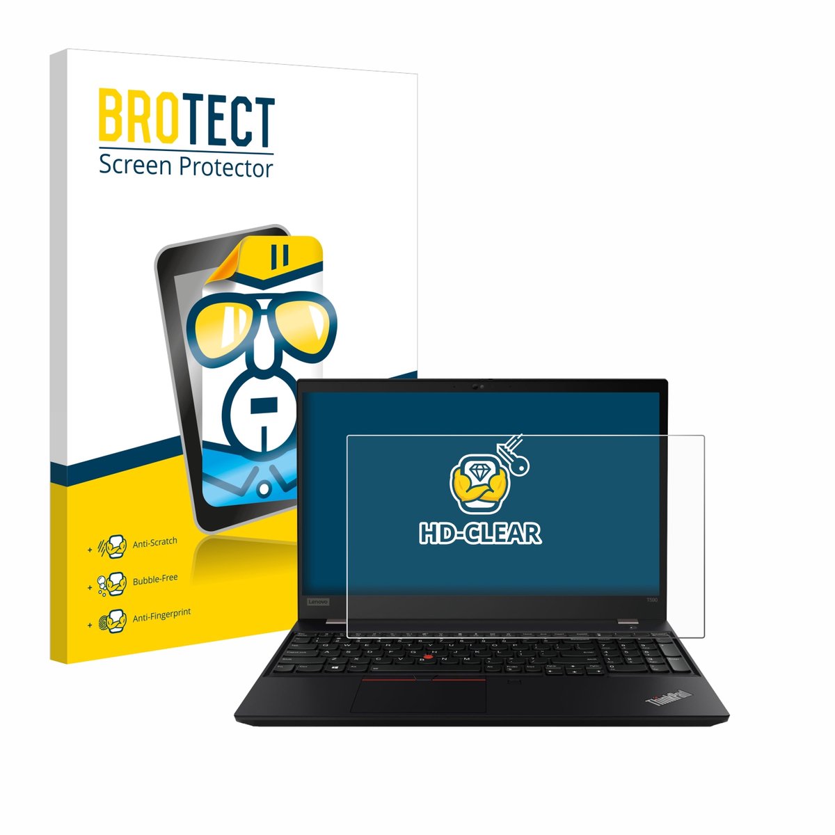 BROTECT - Screenprotector voor Lenovo ThinkPad P14s - Folie Beschermfolie transparant
