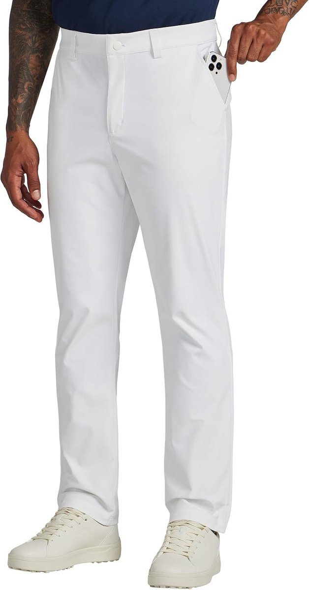 Golfbroek voor heren, stretchbroek, joggingbroek, sneldrogend, werk, kantoorbroek, casual broek met 4 zakken, 76 cm/81 cm/86 cm