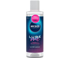 MY.SIZE Lube Me Premium Glijmiddel Tingly Warming 100 ml I Glijmiddel verwarmend, tintelend & geurloos I Glijmiddel op waterbasis I Glijmiddelgel geschikt voor toys & latex condooms
